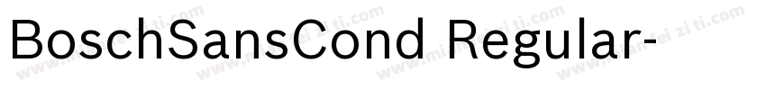 BoschSansCond Regular字体转换